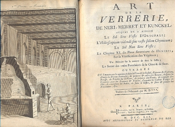 Art de la Verrerie, de Neri, Merret et Kunckel. Auquel …