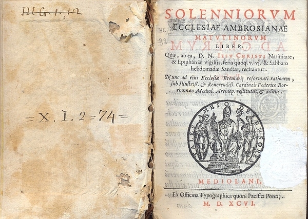 Solenniorum Ecclesiae Ambrosianae Matutinorum Liber. Quae, ab ea, D. N. …