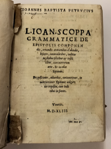 Grammatice de epistolis componendis, ornandis, calendis bisexto intercalaribus, inditione, diebus …