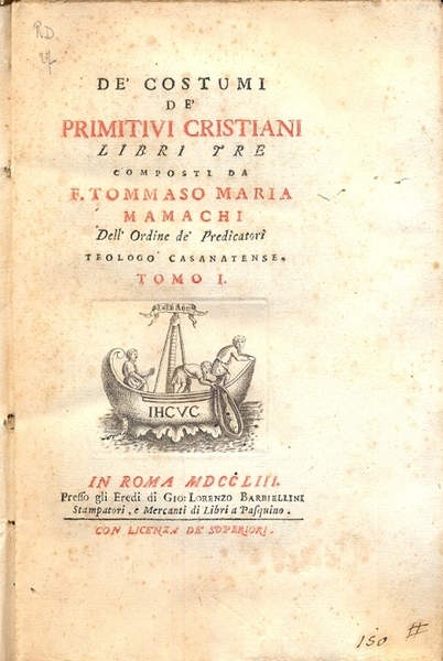 De' costumi de' primitivi cristiani.