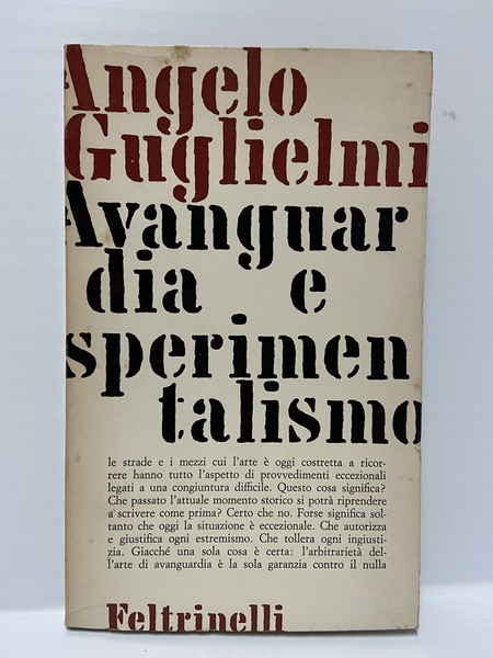 Avanguardia e sperimentalismo.
