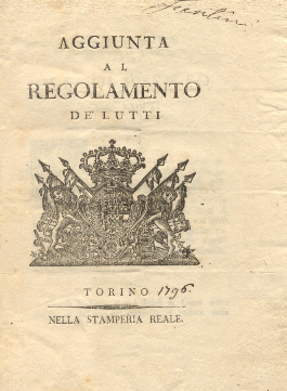 Aggiunta al Regolamento de' lutti.