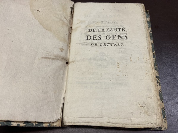 De la Sante des gens de lettres. 1^ edizione francese …