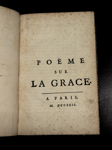 Poeme sur la grace. Nouvelle reponse a l'auteur du seditieux …