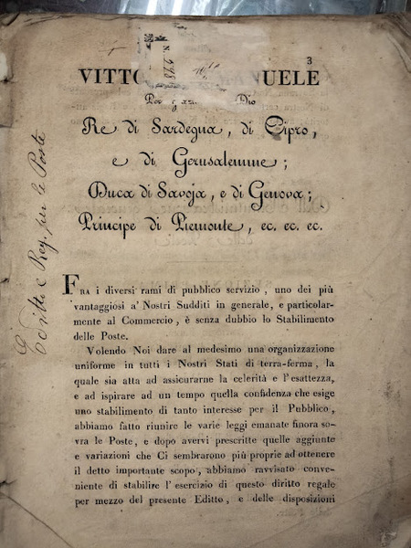 Editto di Vittorio Emanuele nel quale si raccolgono le vecchie …