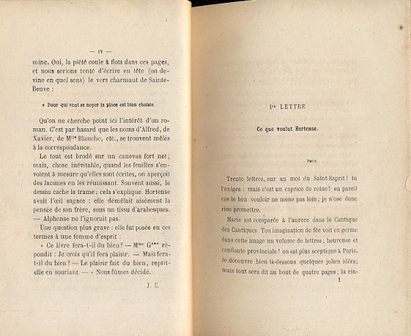 Hortense. Lettres a une soeur.