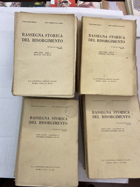 Rassegna Storica del Risorgimento. Rivista mensile, bimestrale, trimestrale.