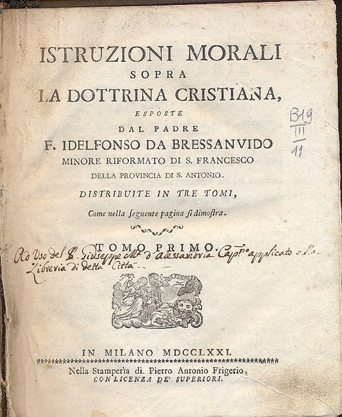 Istruzioni morali sopra la Dottrina Cristiana.