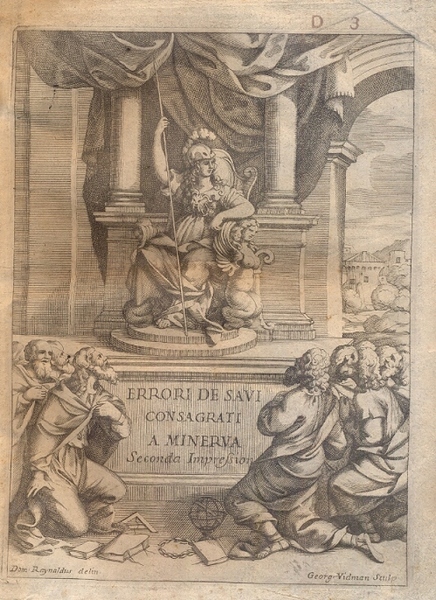 Errori de' Savi consagrati a Minerva . Opera molto utile …