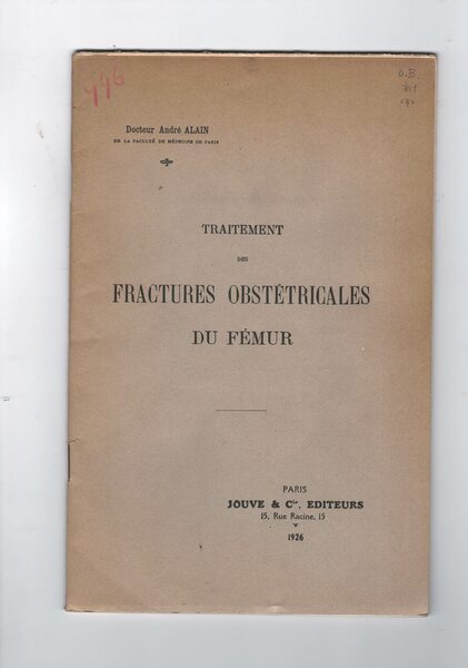 Traitement des fractures obstetricales du femur.