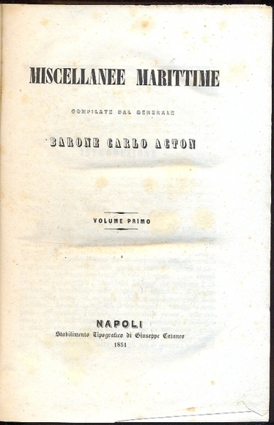 Miscellanee marittime.