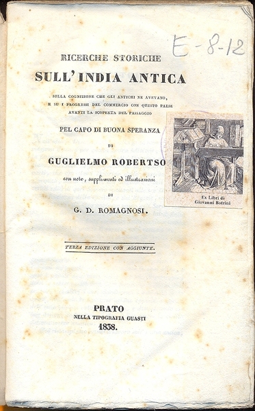 Ricerche storiche sull'India antica. Sulla cognizione che gli antichi ne …