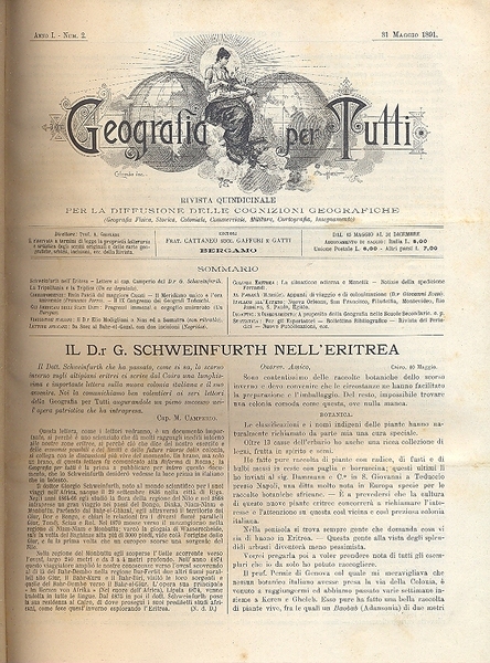 Geografia per tutti. Rivista quindicinale popolare per la diffusione delle …