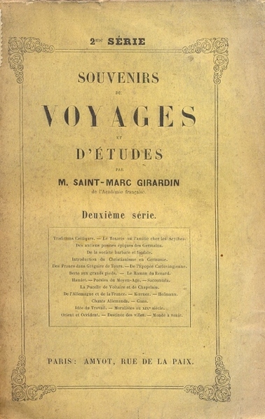 Souvenirs de voyages et d'etudes (Deuxieme serie).
