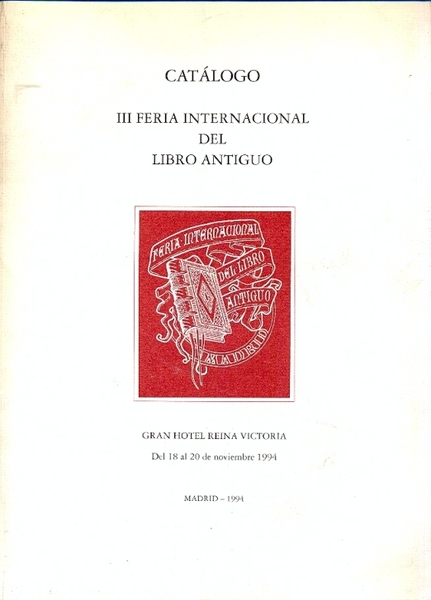 III Feria internacional del libro antiguo. Catalogo.
