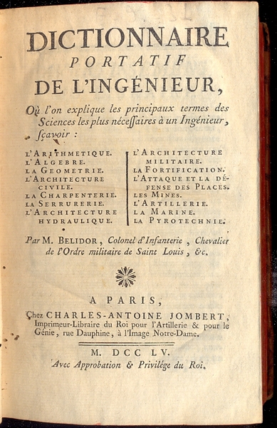 Dictionnaire portatif de l'ingenieur, où l'on explique les principaux termes …