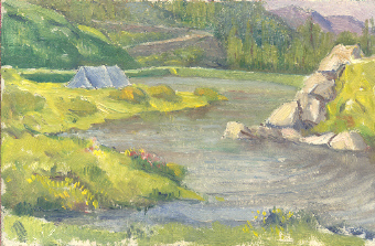 Breuil. Il lago di Carrel.