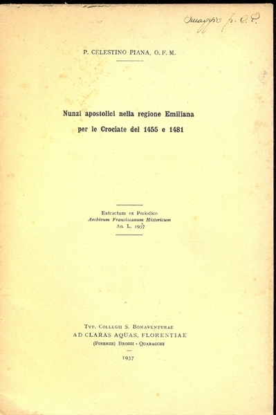 Nunzi apostolici nella regione Emiliana per le Crociate del 1455 …