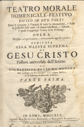 Teatro morale domenicale festivo diviso in due parti dove si …