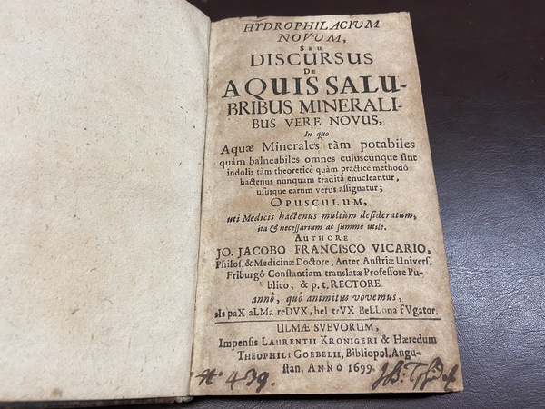 Hydrophilacium novum, seu discusus de aquissalubribus mineralibus vere novus in …