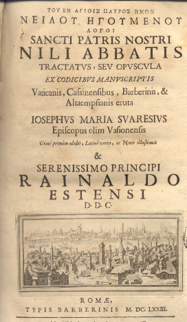 Sancti Patris Nostri Nili Abbatis , Tractatus seu opusucla ex …