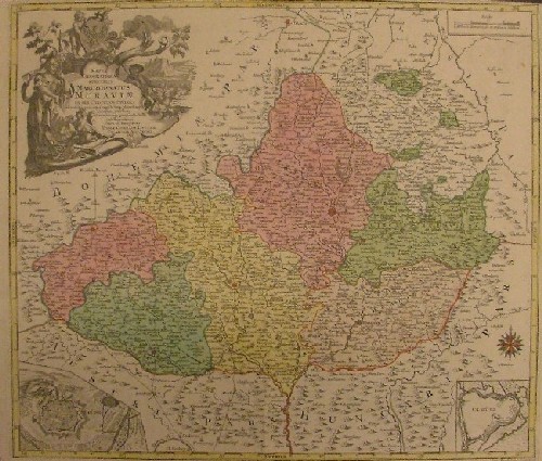 Mappa geographica specialis Marchionatus Moraviae in sex Circulos divisae, ad …