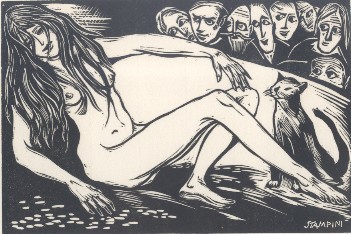 Susanna (la casta). Xilografia.