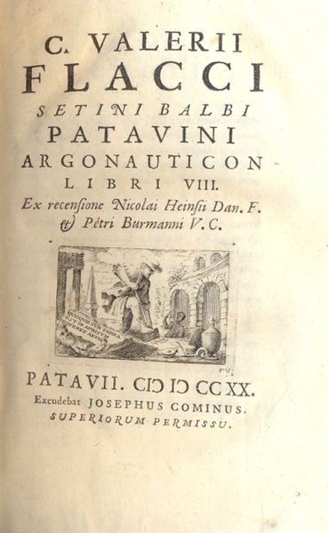 Argonauticon libri VIII. Ex recensione Nicolai Heinsii Dan. F. Petri …