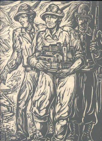 Alpini. Xilografia.