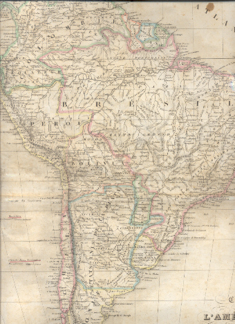 Carte de l'Amerique Meridionale.