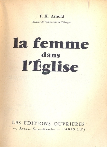 La femme dans l'Eglise.