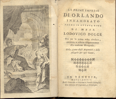 Le prime imprese di Orlando innamorato . Poema in ottava …