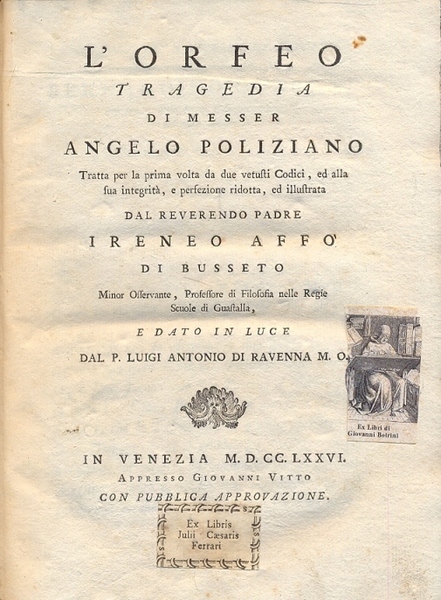 L'Orfeo. Tragedia di messer Angelo Polizinao tratta per la prima …