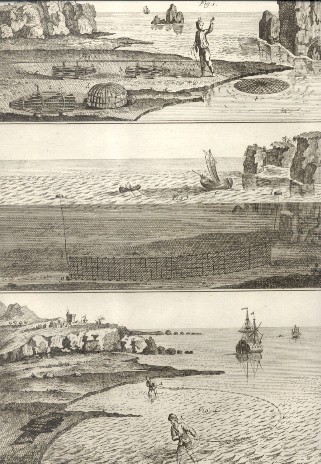 Peches, peches de mer, peches de rivieres, fabrique des filets.