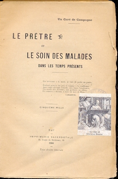Le Pretre et le soin des malades dans les temps …