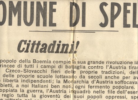 Comune di Spello. Cittadini ! Il popolo della Boemia compie …