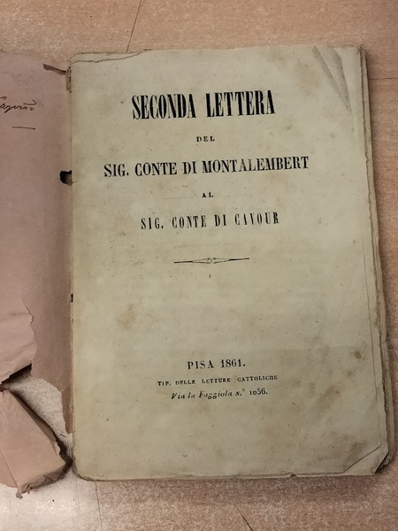 Seconda lettera del Sig. Conte di Montalembert al Sig. Conte …