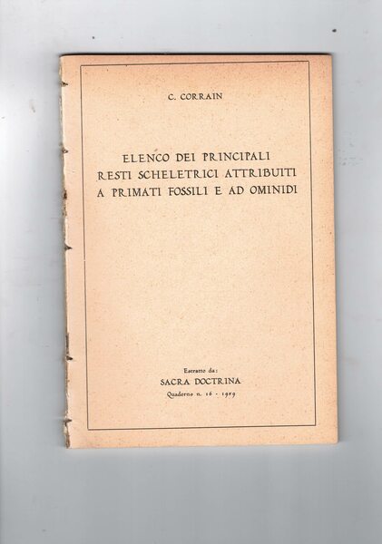 Elenco dei principali resti scheletrici attribuiti a primati fossili e …