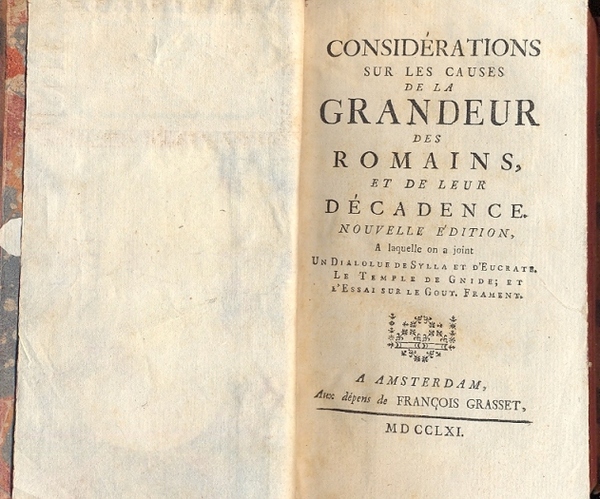 Considerations sur les causer de la grandeur des romains, et …