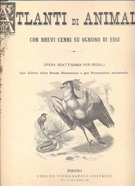 Atlanti di animali con brevi cenni su ognuno di essi.