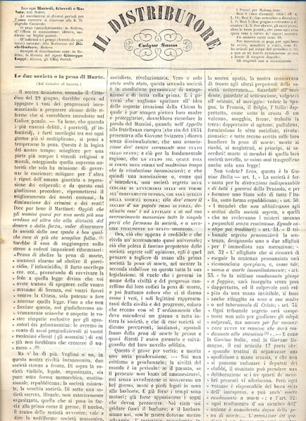 Il Distributore. Cuique suum. Giornale modenese che usciva ogni martedi, …