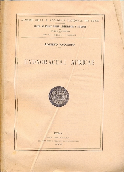 Hydnoraceae africae (Memorie della R. Accademia Nazionale dei Lincei - …