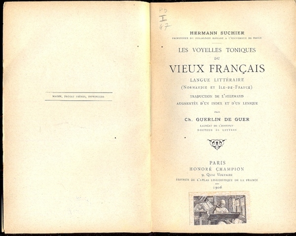Les voyelles toniques du vieux francais langue litteraire (Normandie et …