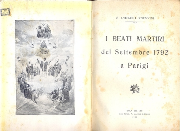 I Beati Martiri del Settembre 1792 a Parigi.