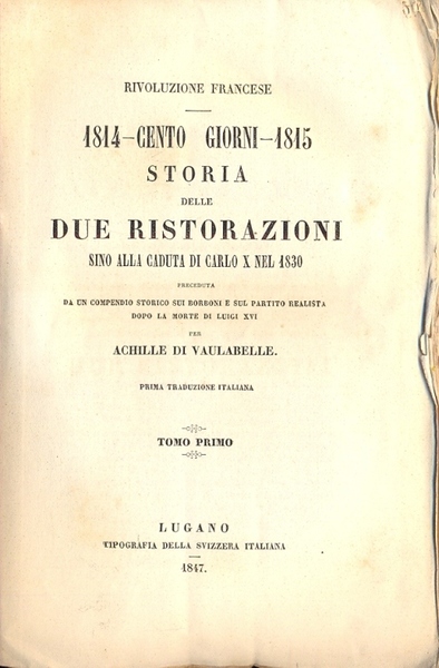 Rivoluzione francese. 1814 - Cento giorni - 1815. Storia delle …