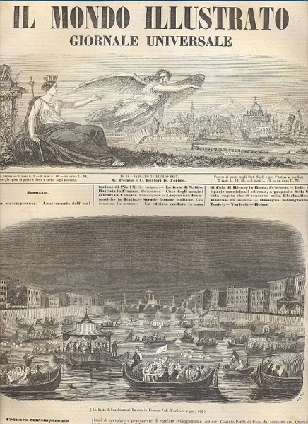 Il Mondo Illustrato. (Giornale Universale adorno di molte incisioni intercalate …