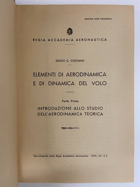 ELEMENTI DI AERONAUTICA E DI DINAMICA DEL VOLO - PRIMA …