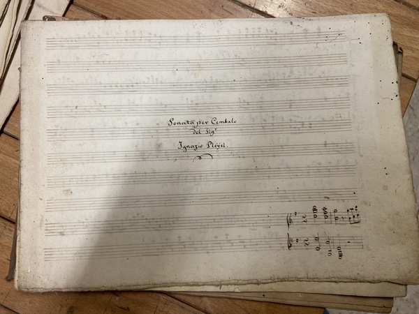 Sonata per Cembalo del Sig. Ignazio Pleyel