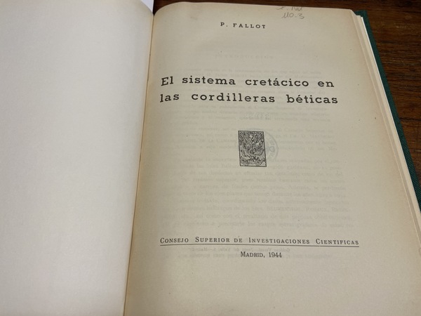 El sistema cretacico en las cordilleras beticas