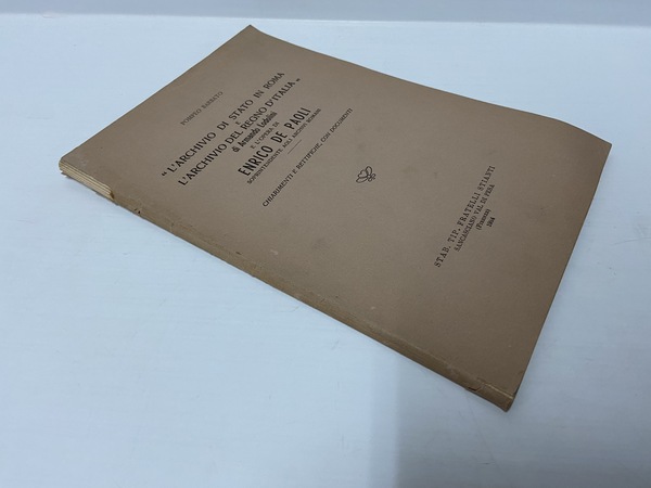 L'archivio di stato in Roma e l'archivio del Regno d'Italia …